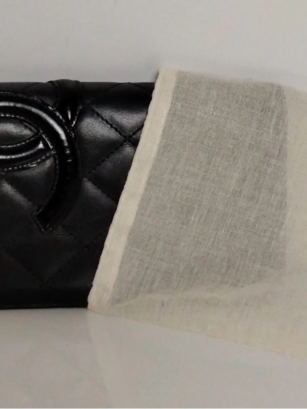 CHANEL Black Quilted Lambskin Long Wallet with CC Emblem